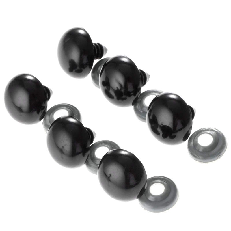 dophee 100Pcs Black Plastic Safety Eyes with Washers, Craft Eyes, for Crochet, Puppet, Plush, Stuffed Animals Making, 18mm - Image 2